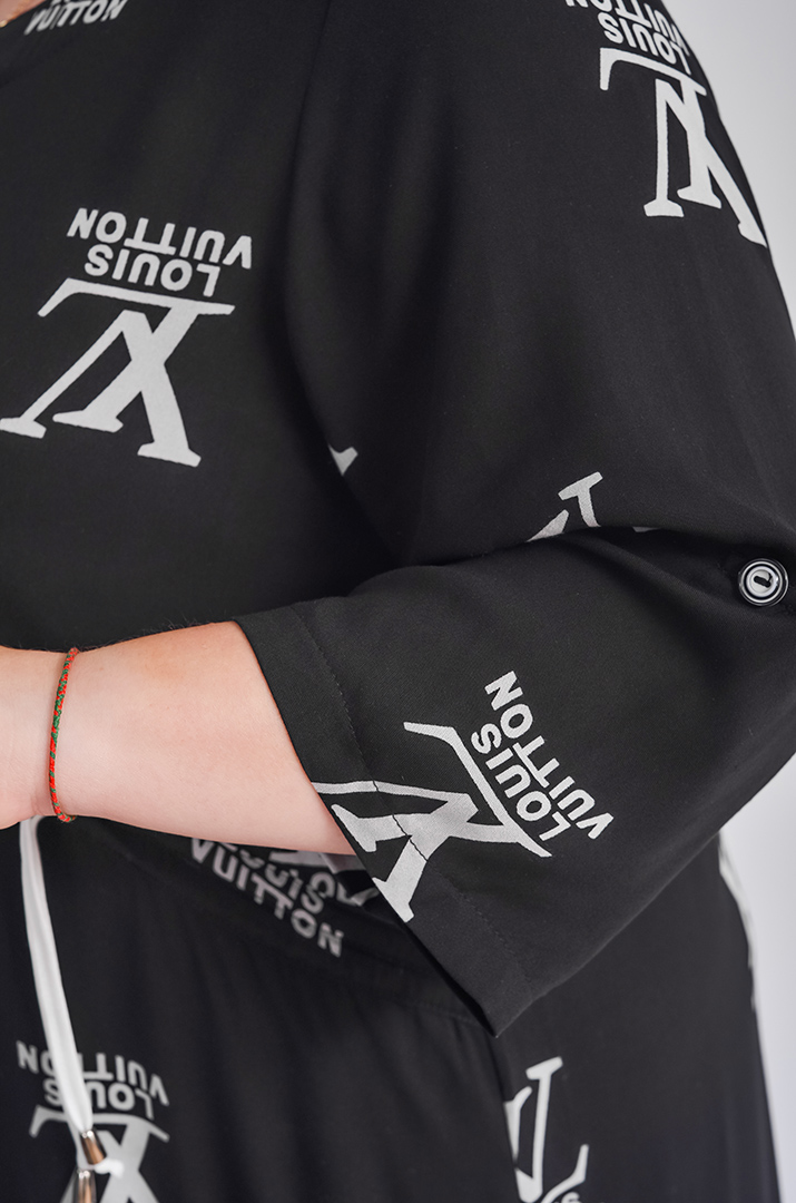 Сукня міді з регульованою драпіровкою великих розмірів