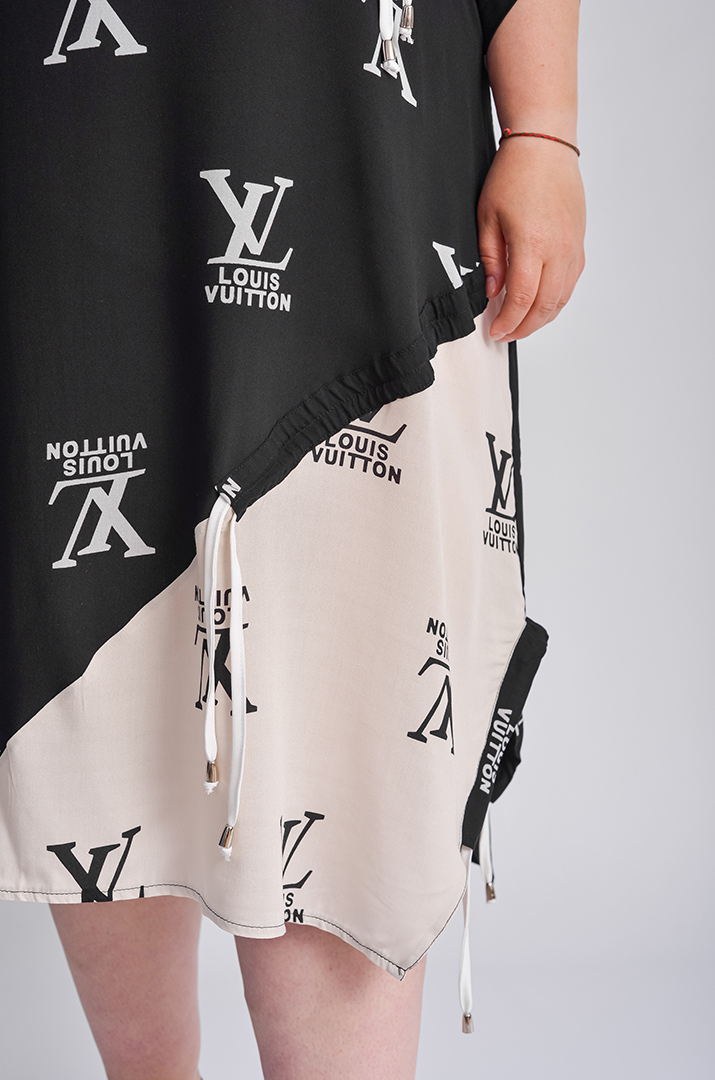 Сукня міді з регульованою драпіровкою великих розмірів