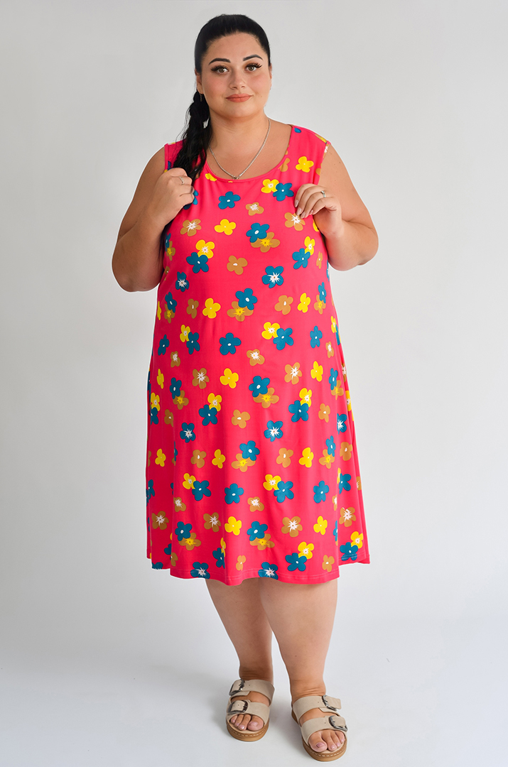 Сукня домашня в квітковий принт великих розмірів