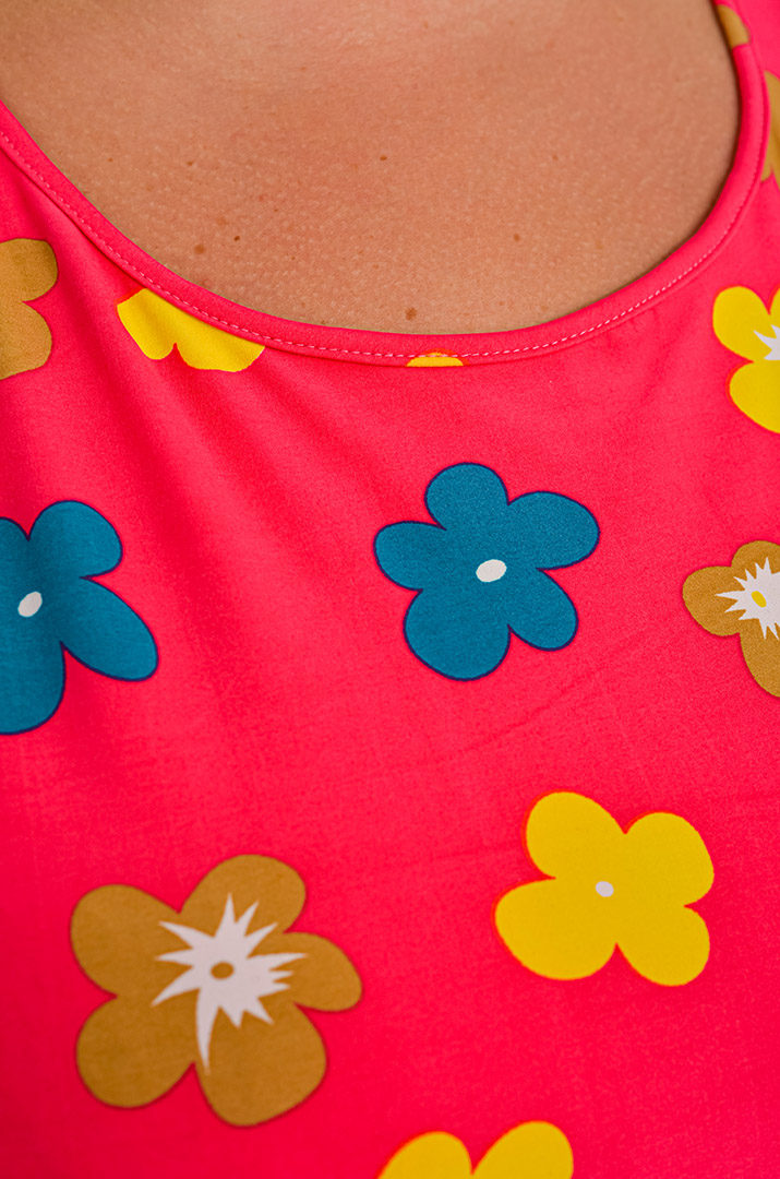 Сукня домашня в квітковий принт великих розмірів