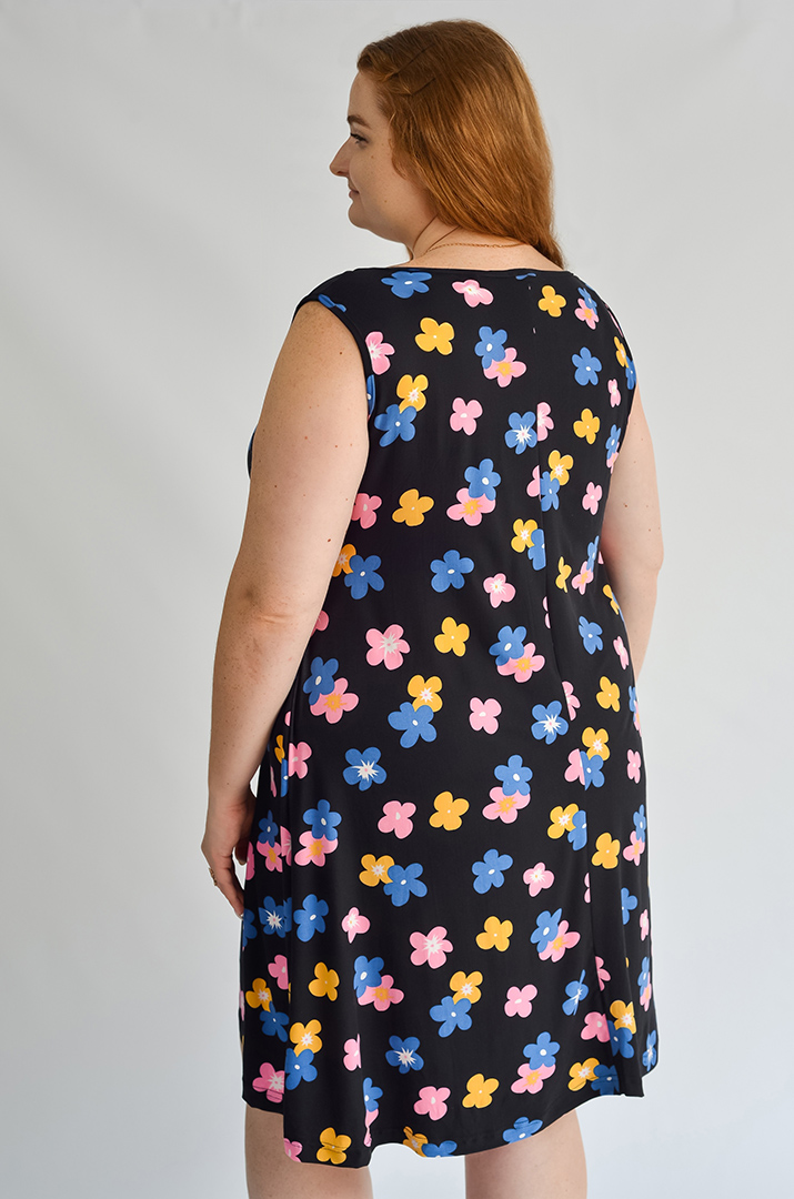 Сукня домашня в квітковий принт великих розмірів