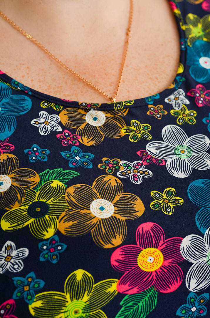 Сукня домашня в квітковий принт великих розмірів