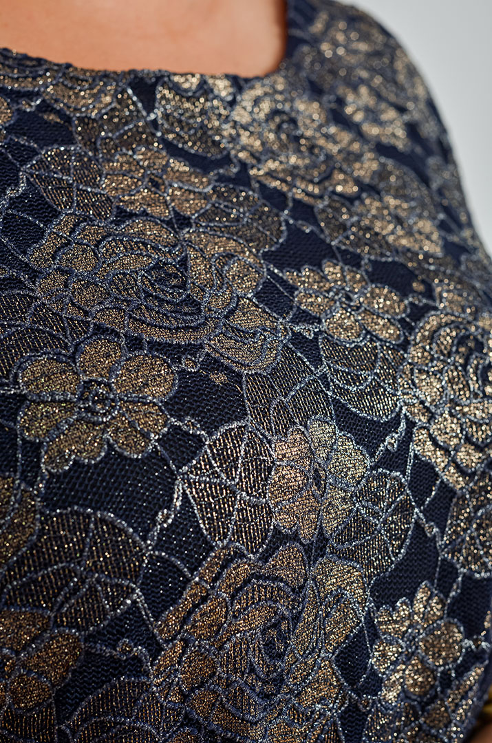 Платье миди с люрексовым цветочным узором больших размеров