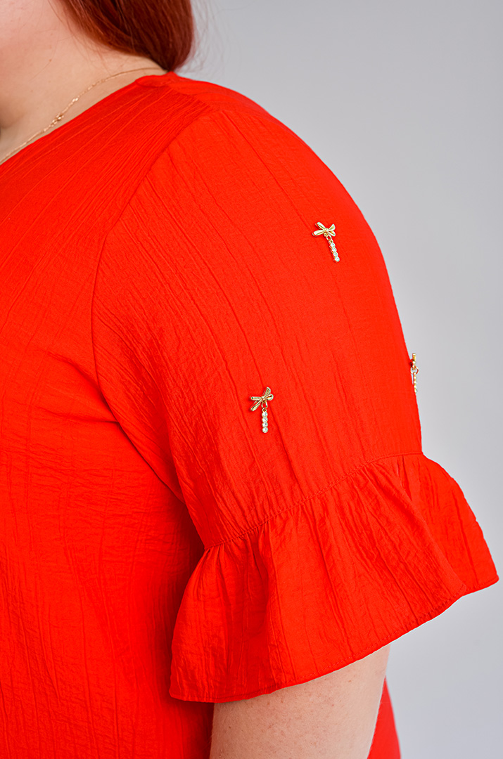 Сукня міді з воланами та блискавками великих розмірів