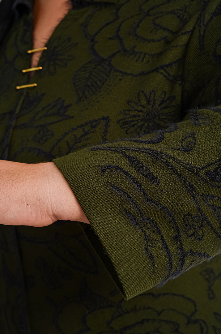 Сукня міді з фактурним квітковим візерунком великих розмірів