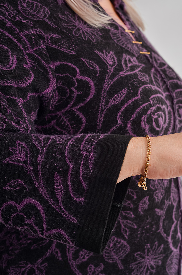 Сукня міді з фактурним квітковим візерунком великих розмірів