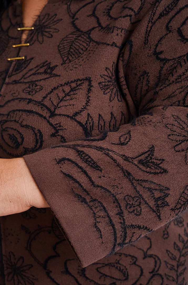 Сукня міді з фактурним квітковим візерунком великих розмірів