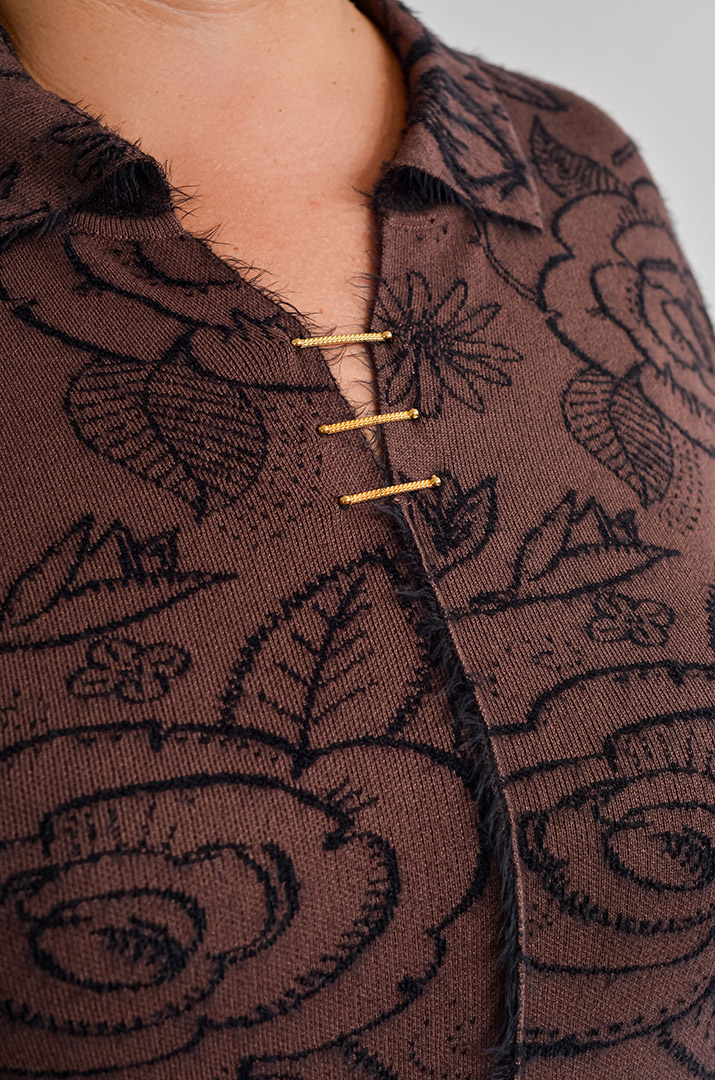 Сукня міді з фактурним квітковим візерунком великих розмірів