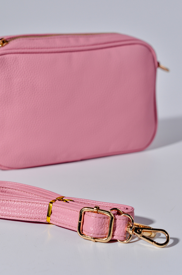 Сумка з екошкіри зі змінними ременями та з декративною китицею