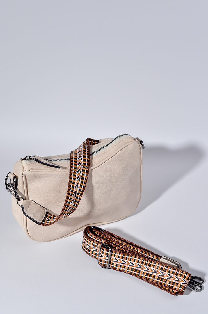 Сумка з екошкіри зі змінними кольоровими ременями