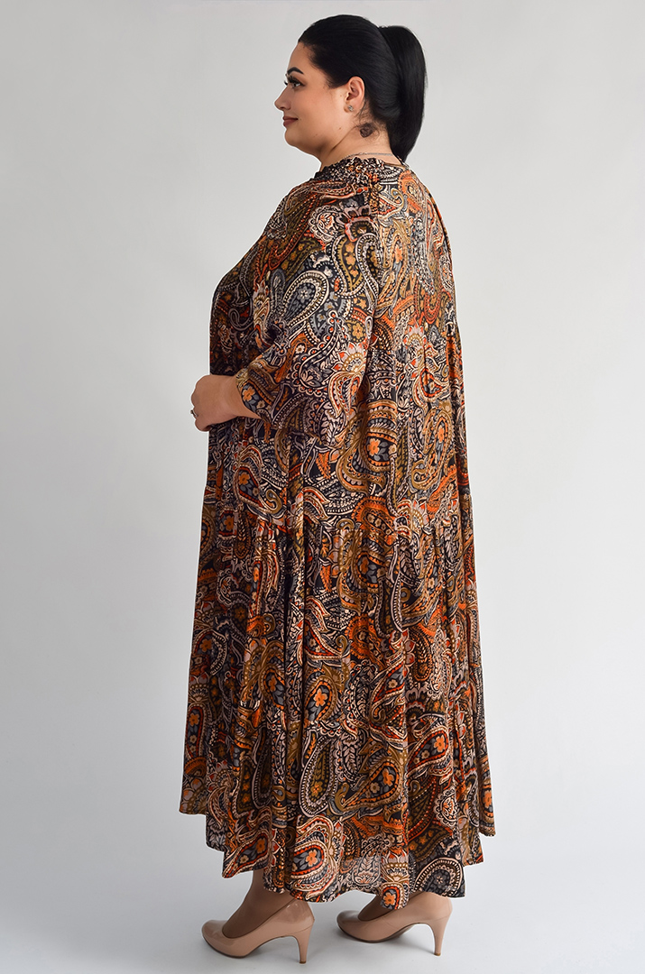 Сукня максі з візерунком пейслі великих розмірів