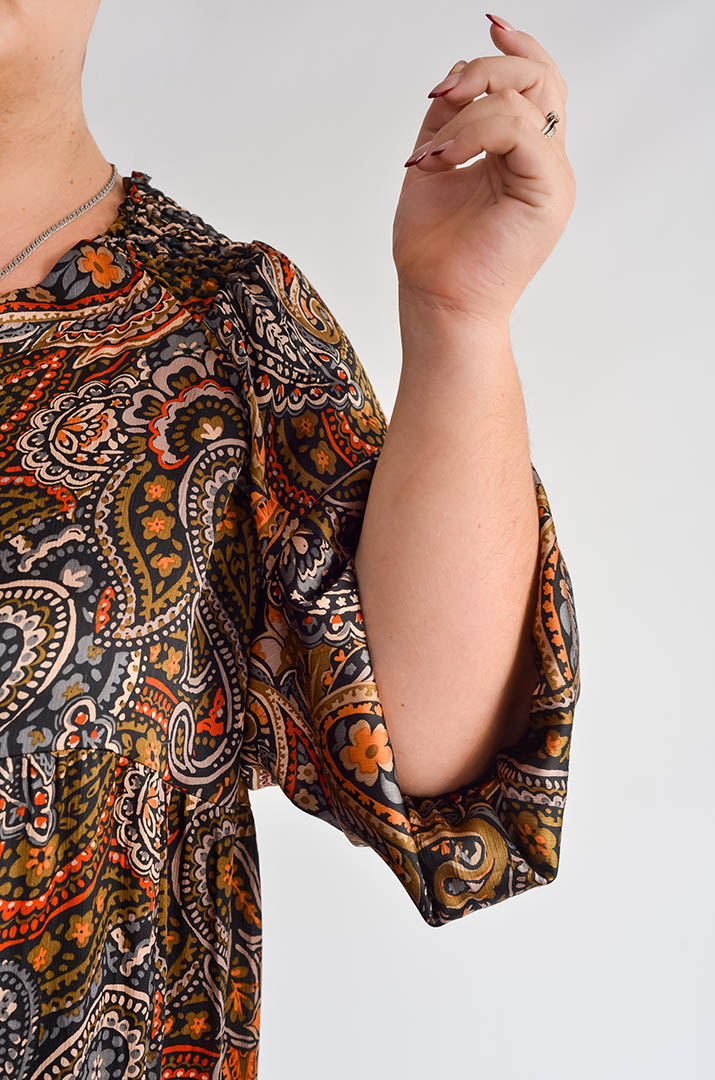 Сукня максі з візерунком пейслі великих розмірів