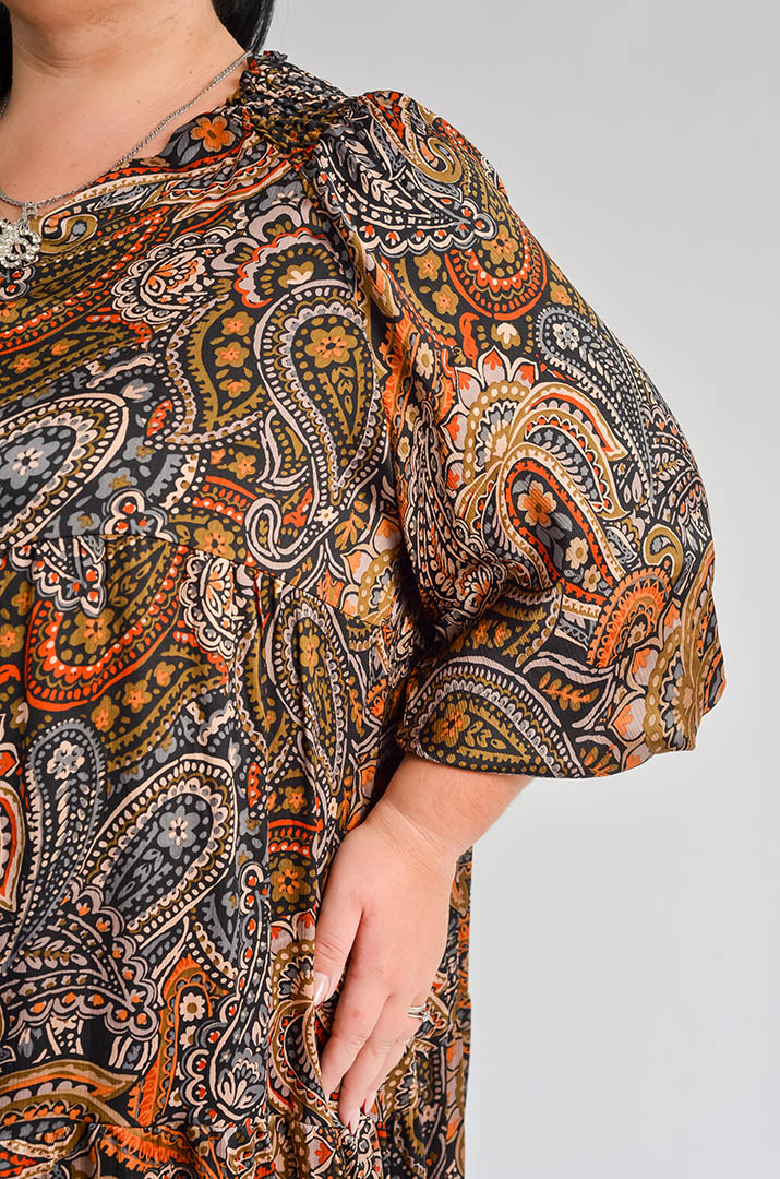 Сукня максі з візерунком пейслі великих розмірів