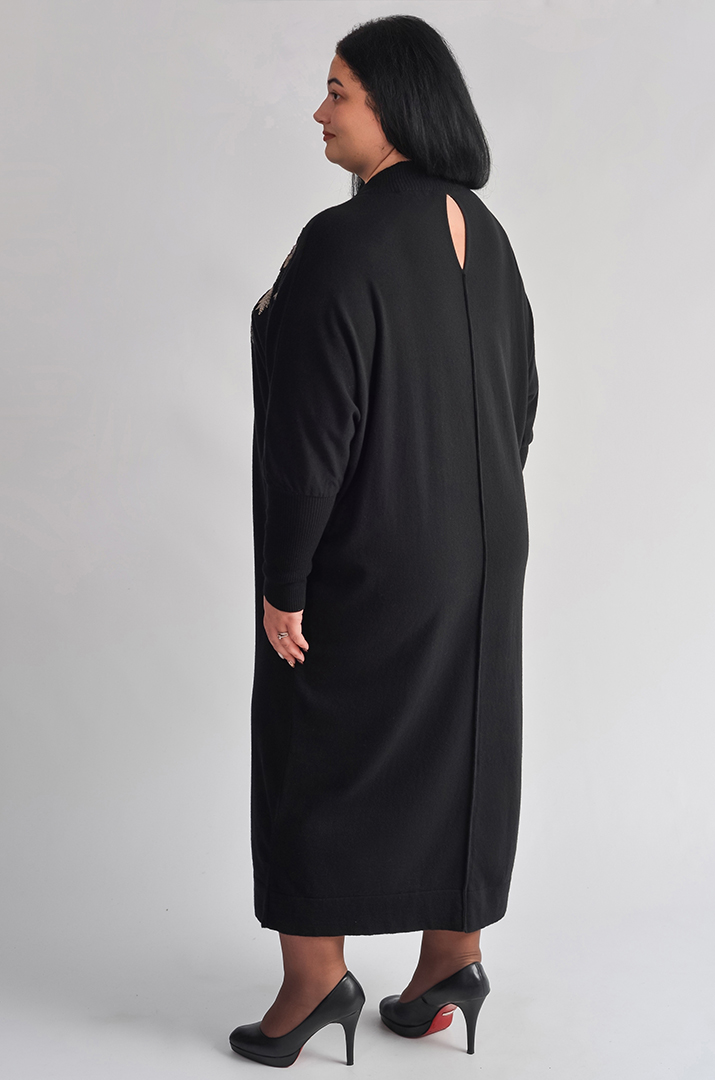 Сукня з декоративною вишивкою та вирізом на спині великих розмірів