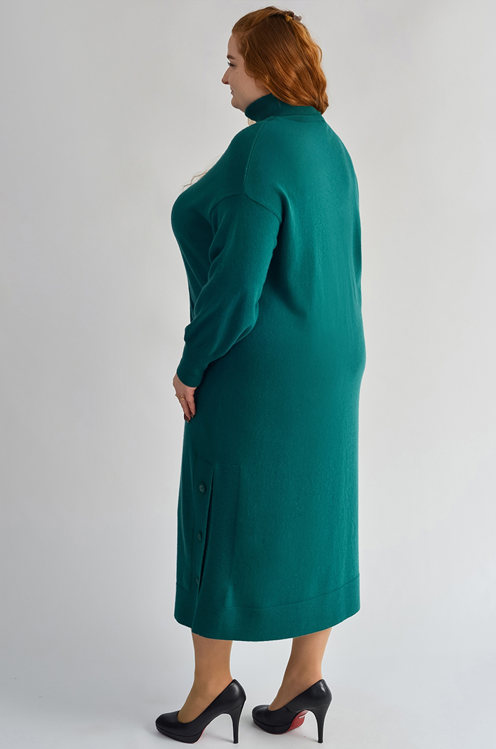 Сукня максі з вертикальною планкою та декоративними ґудзиками великих розмірів