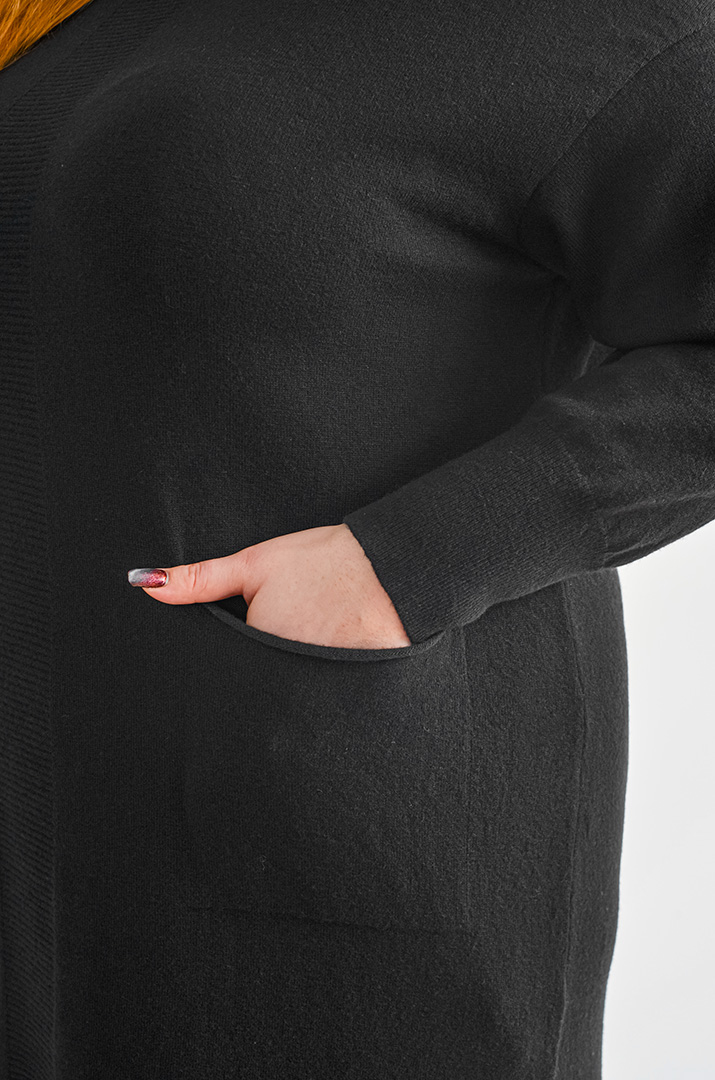 Сукня максі з вертикальною планкою та декоративними ґудзиками великих розмірів