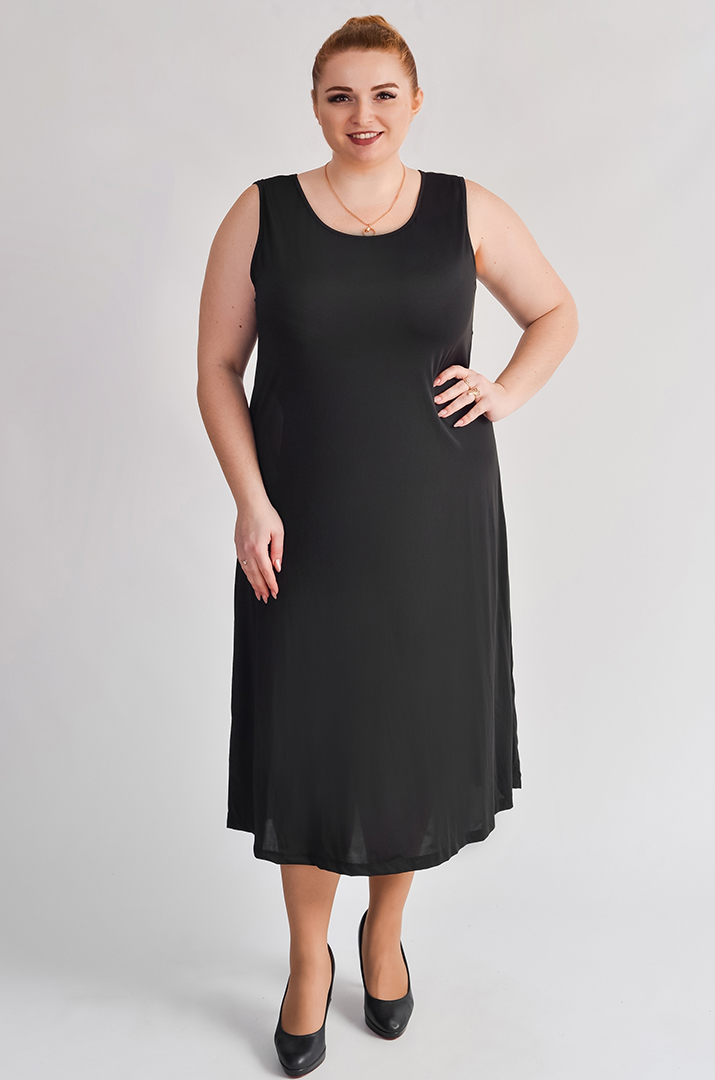 Коричнева сукня-двійка з м’якою велюровою фактурою великих розмірів