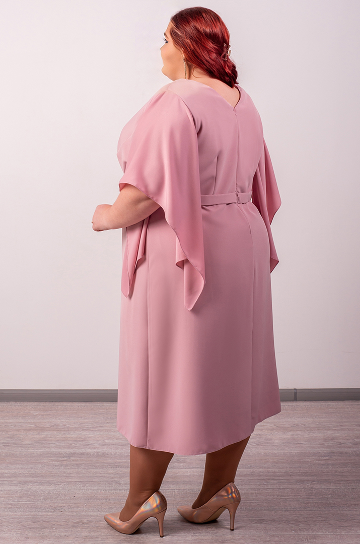 Сукня міді А-силует із легкими рукавами великих розмірів