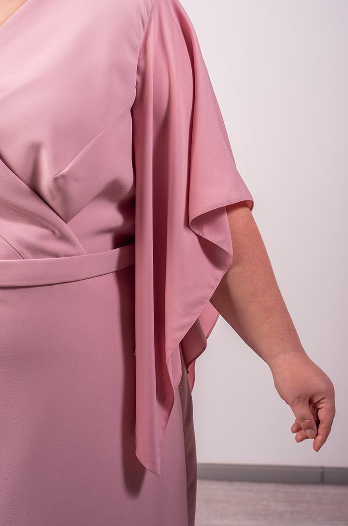 Сукня міді А-силует із легкими рукавами великих розмірів