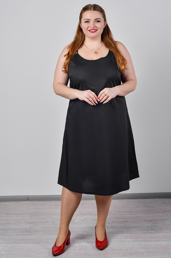 Шифонова сукня двійка максі з багатоярусною спідницею великих розмірів