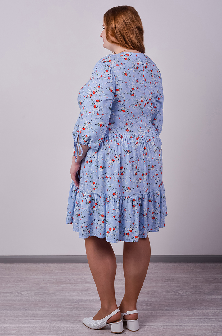 Сукня міні з делікатними воланами великих розмірів