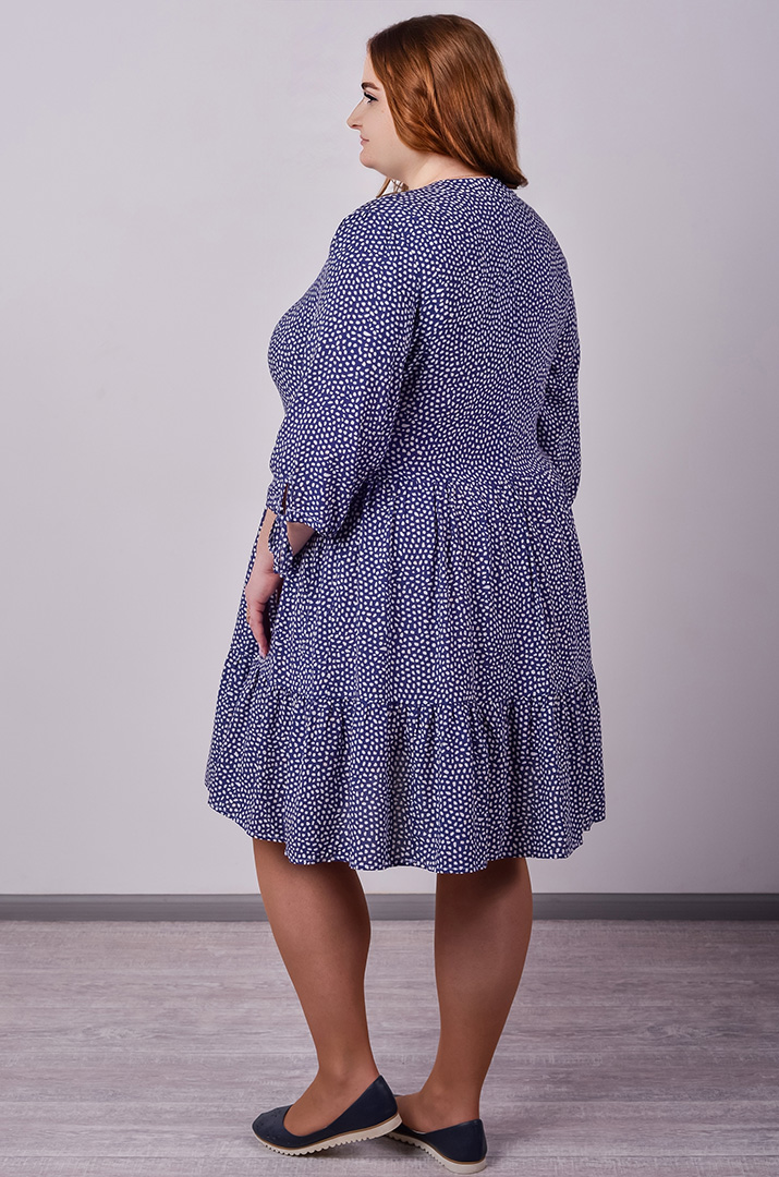 Сукня міні з делікатними воланами великих розмірів