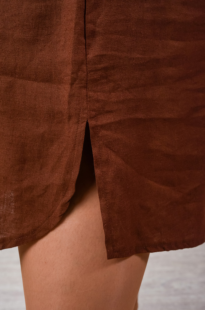 Платье на пуговицах с акцентным поясом больших размеров