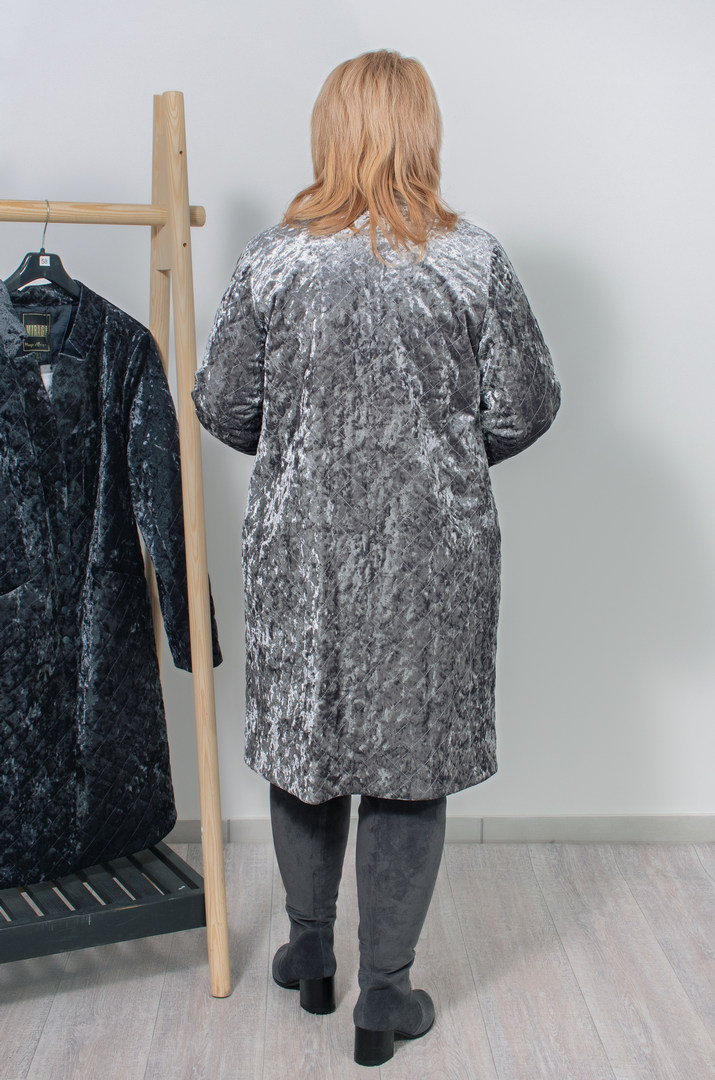 Велюровий тренч супер батал