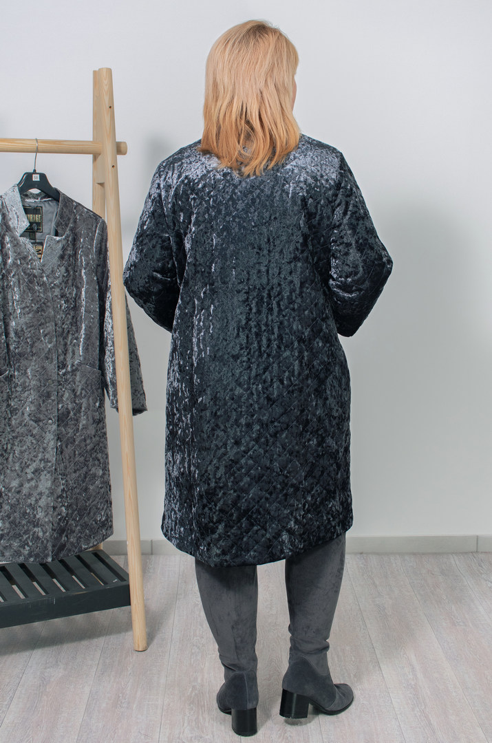 Велюровий тренч супер батал