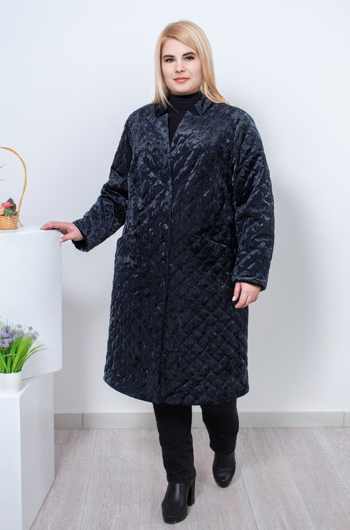 Велюровий тренч супер батал