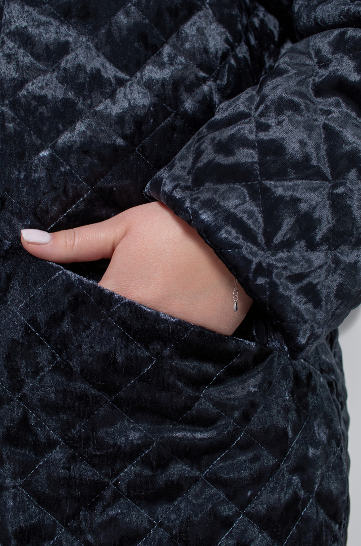 Велюровий тренч супер батал