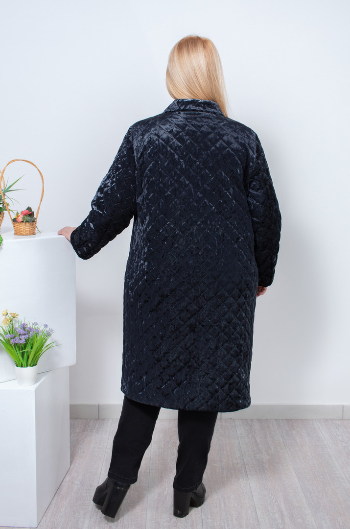 Велюровий тренч супер батал