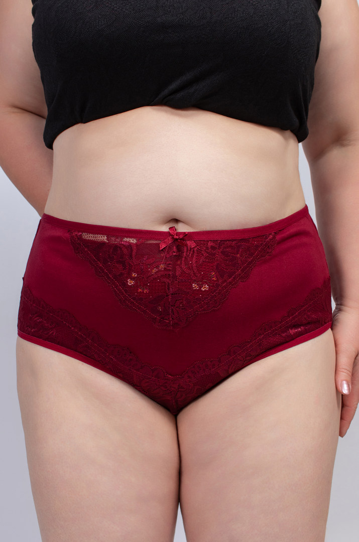 Труси трикотажні з мереживом великих розмірів