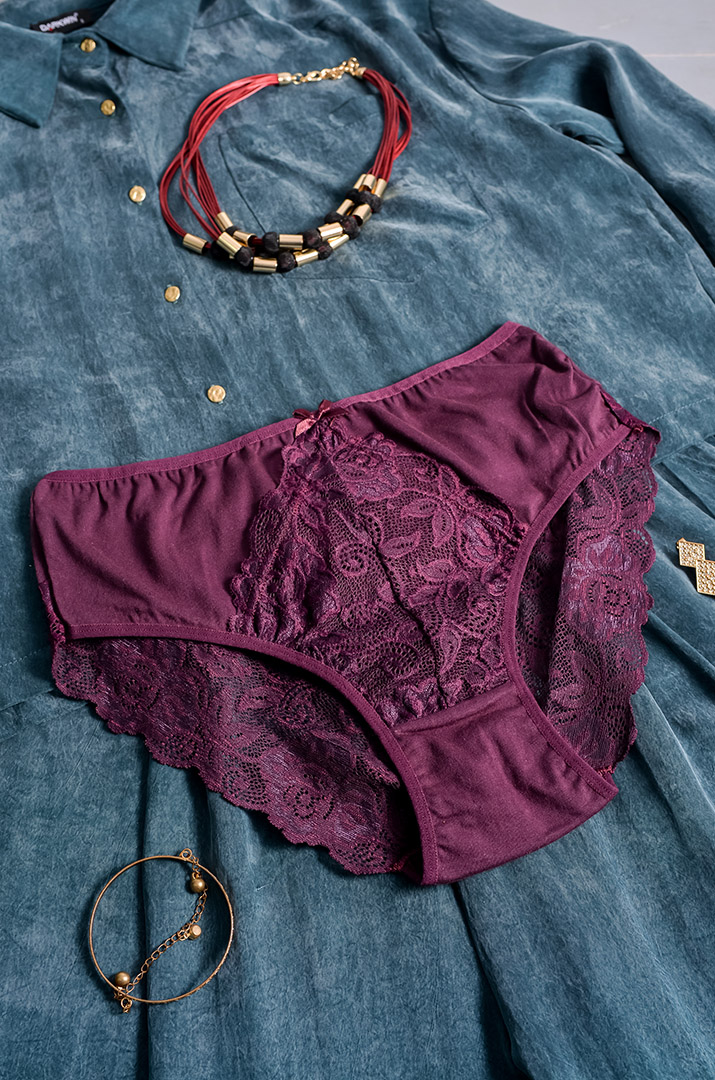 Труси котонові з мереживом великих розмірів