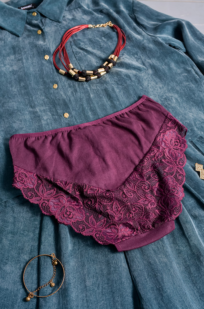 Труси котонові з мереживом великих розмірів