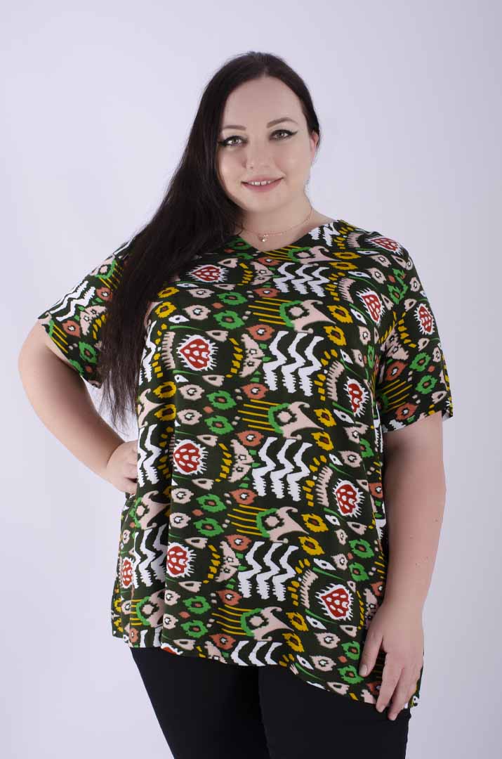 Туніка коротка трапеція супер батал
