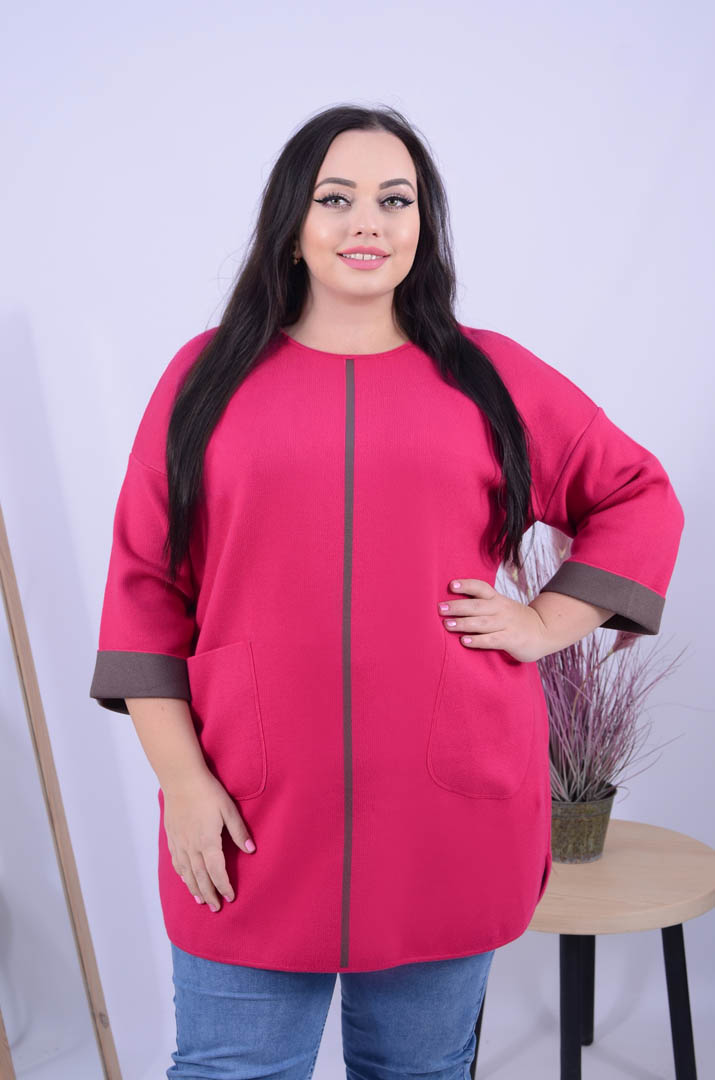 Тепла пряма туніка батал