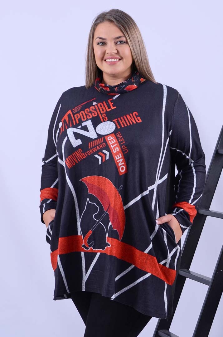 Туніка трапеція ангорова +  хомут  батал