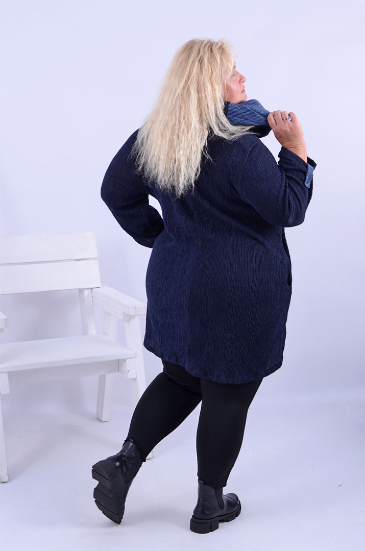 Вкорочена туніка з хомутом трапеція супер батал