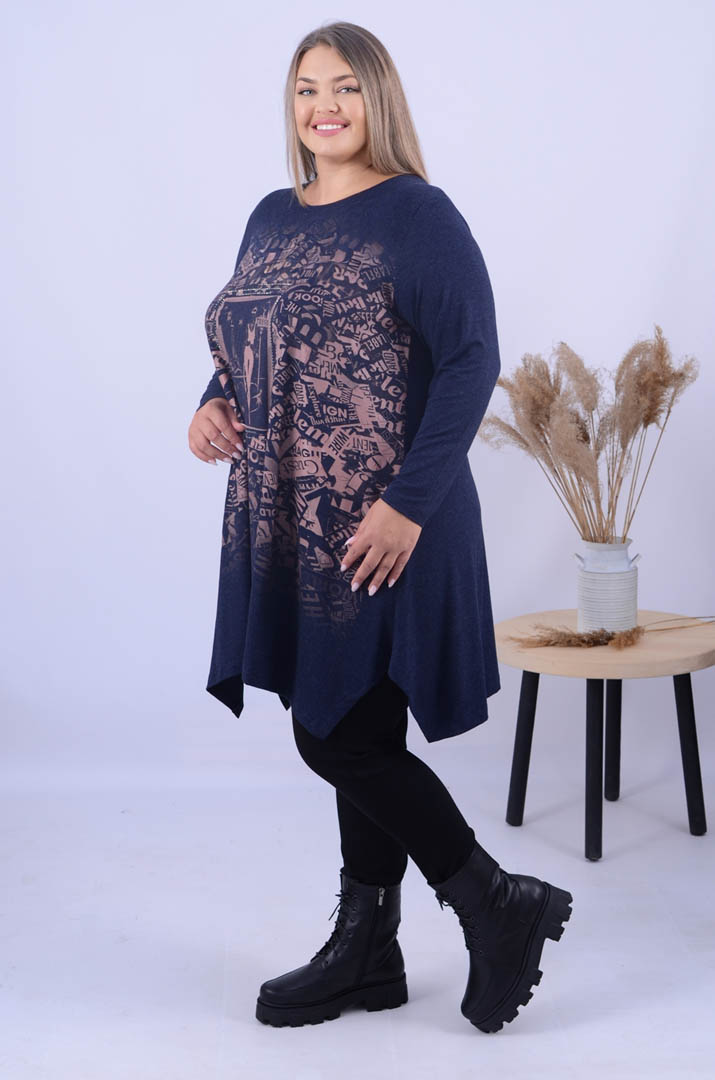 Туніка подовжена трапеція супер батал