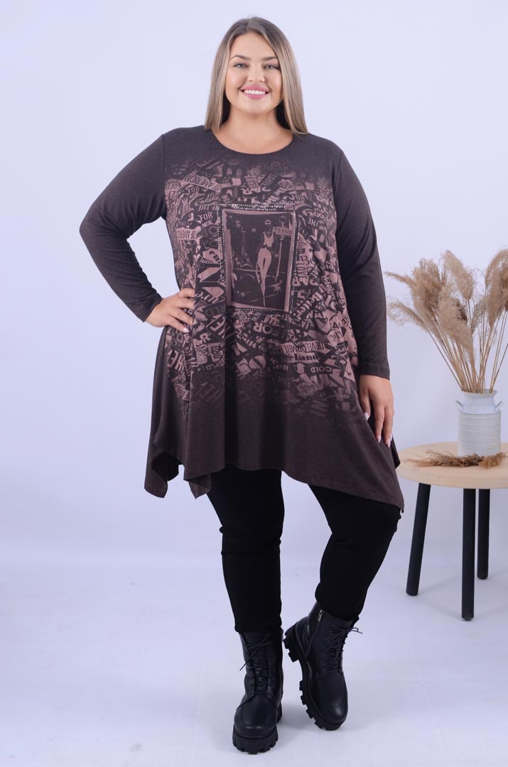 Туніка подовжена трапеція супер батал