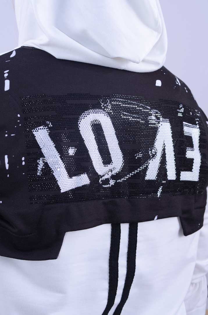 Стильна укорочена туніка з декором супер батал