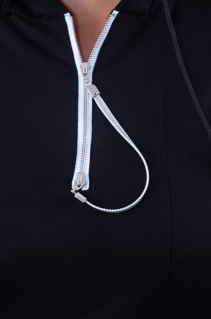 Стильна укорочена туніка з декором супер батал