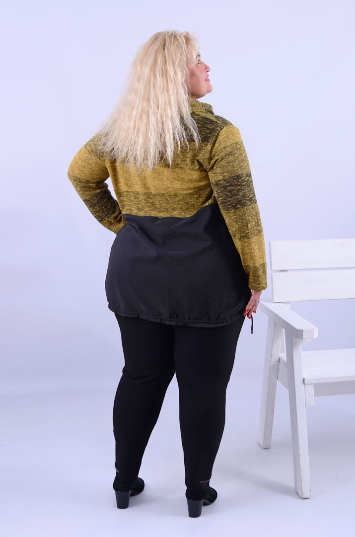 Туника трапеция укороченая с хомутом супер батал