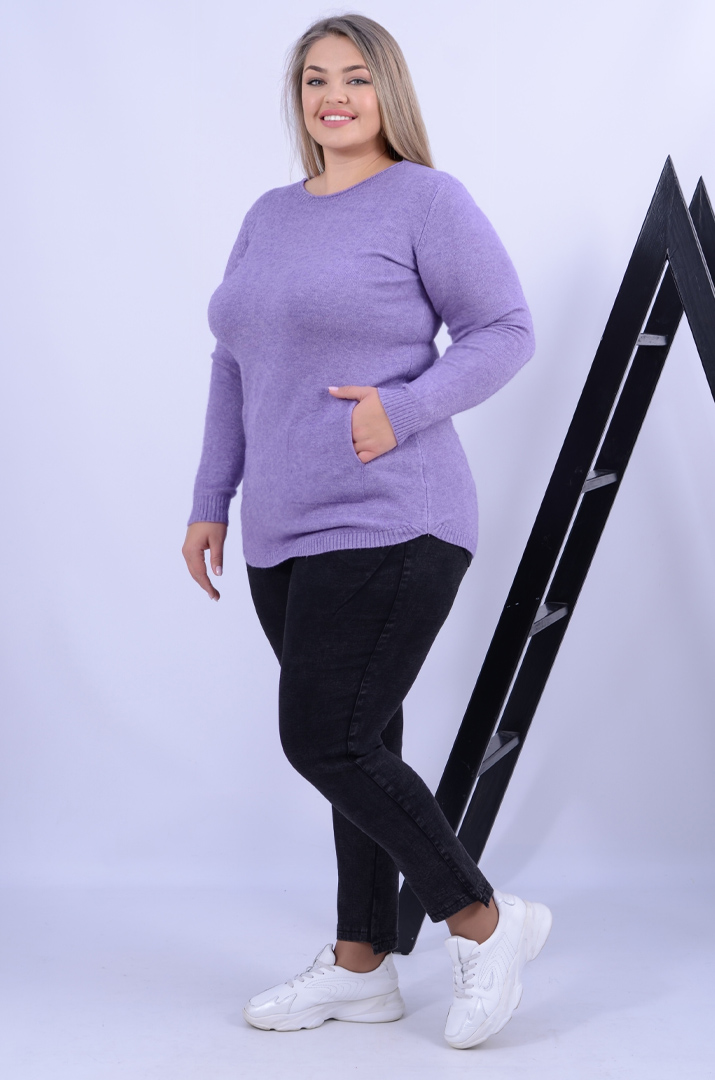 Базова пряма туніка з кишенями в різних кольорах батал