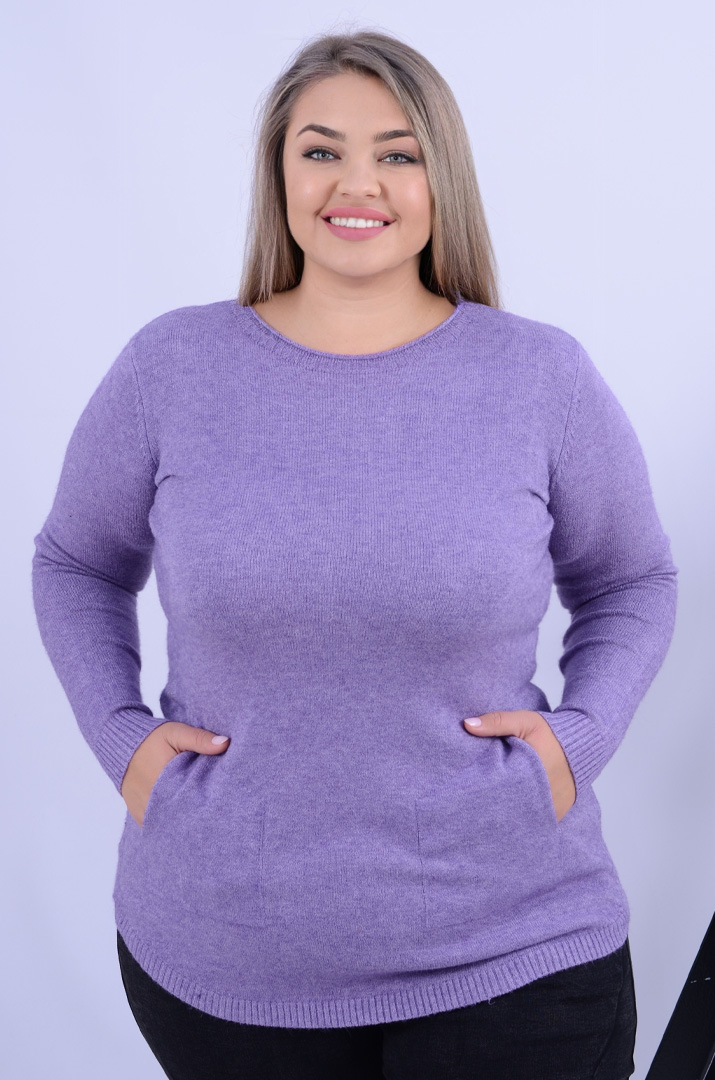 Базова пряма туніка з кишенями в різних кольорах батал