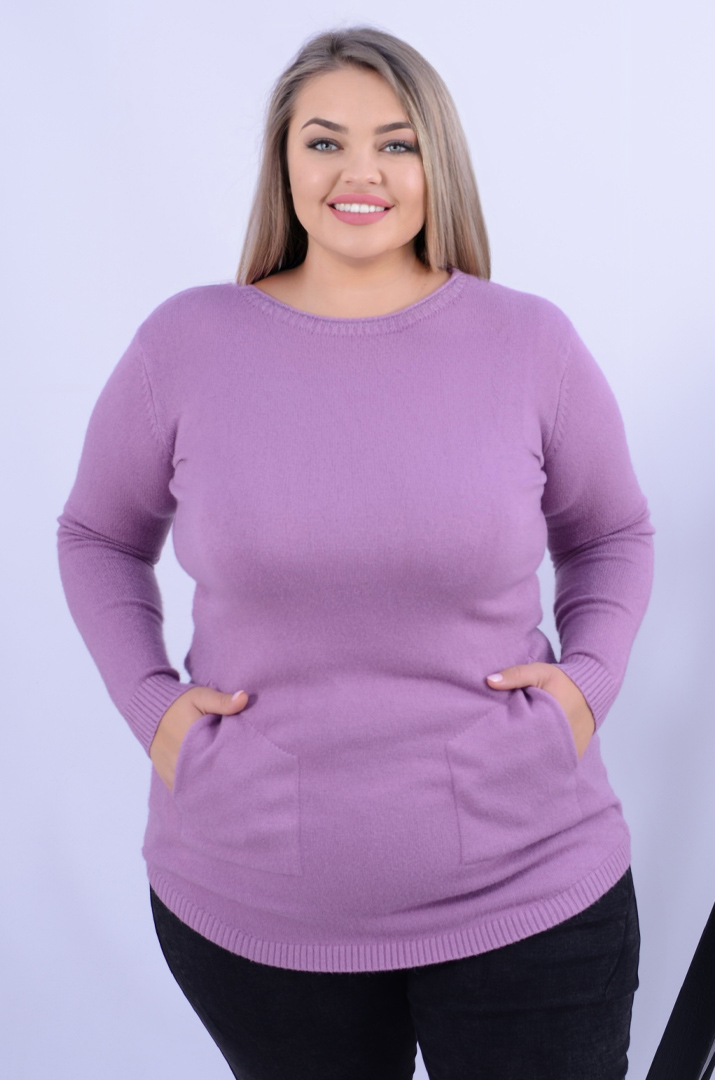 Базова пряма туніка з кишенями в різних кольорах батал