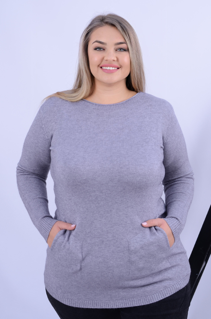 Базова пряма туніка з кишенями в різних кольорах батал