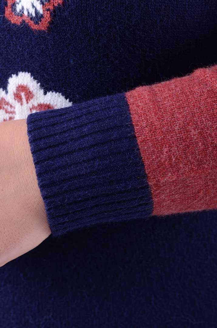 Тепла вкорочена туніка з візерунками батал