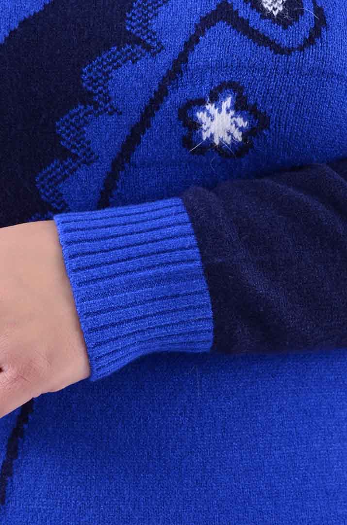 Тепла вкорочена туніка з візерунками батал